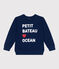 Sweatshirt enfant mixte en coton imprimé bleu MEDIEVAL