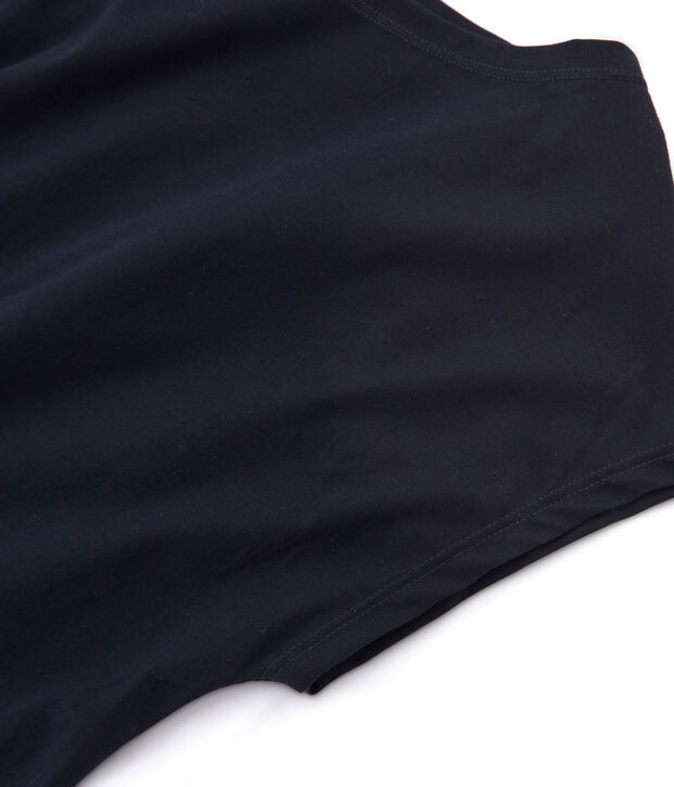 Tee shirt manches courtes coton Sea island femme bleu