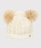 Bonnet  enfant fille blanc MARSHMALLOW/jaune OR