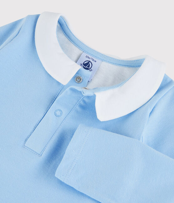 Body chemise avec col bébé garçon bleu JASMIN