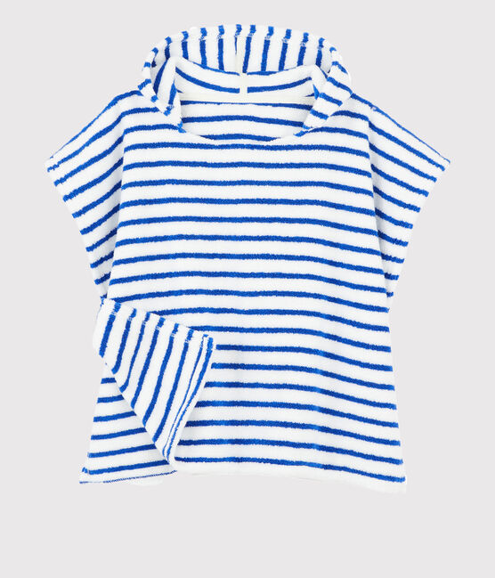 Poncho de plage à capuche bébé mixte bleu SURF