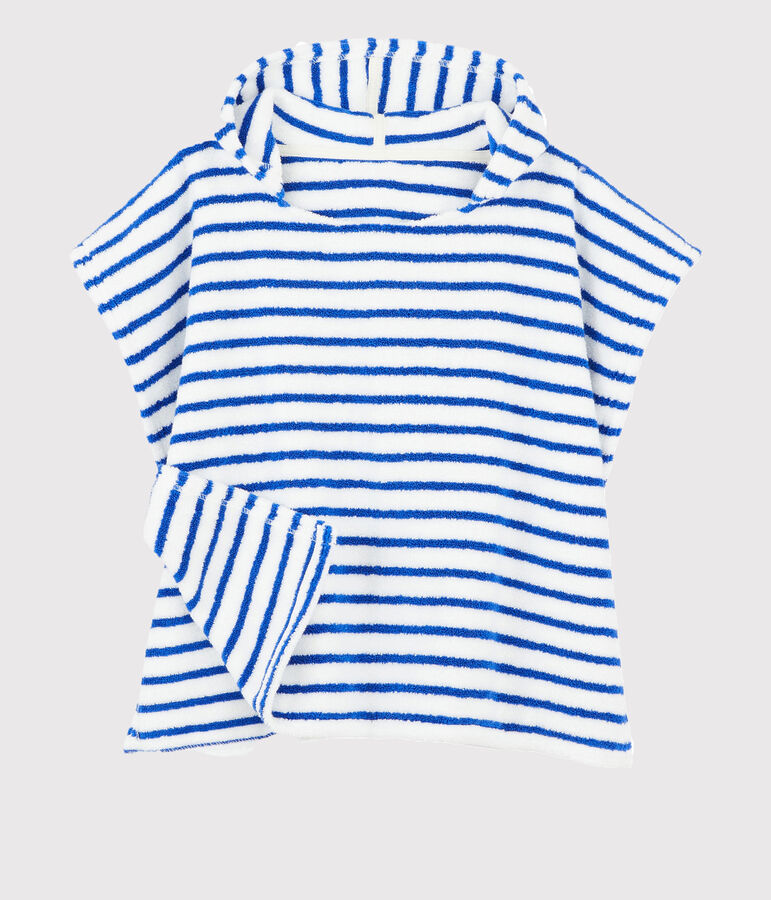 Poncho de plage &agrave; capuche b&eacute;b&eacute; mixte bleu SURF