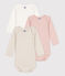 Lot de 3 bodies manches longues bébé en coton variante 1