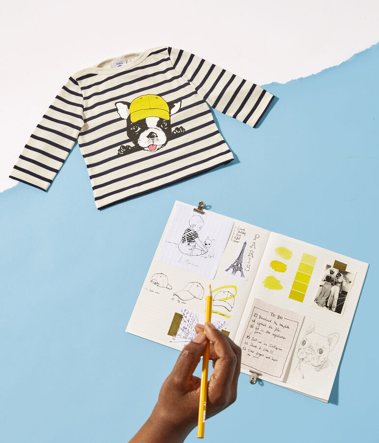 Marini&egrave;re co-cr&eacute;ation b&eacute;b&eacute; mixte blanc/bleu