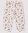Pantalon bébé fille en tubique blanc MARSHMALLOW/blanc MULTICO
