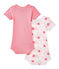 Lot de 2 bodies bébé fille manches courtes blanc LOT