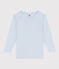 Tee Shirt manches longues en coton bleu GOMME