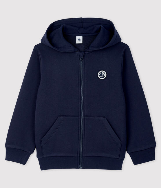 Sweatshirt à capuche enfant fille / garçon bleu SMOKING
