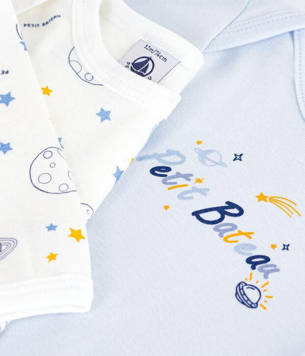 Lot de 2 bodies manches longues en coton. multicouleur