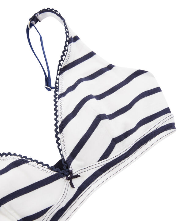 Soutien - gorge femme blanc/bleu