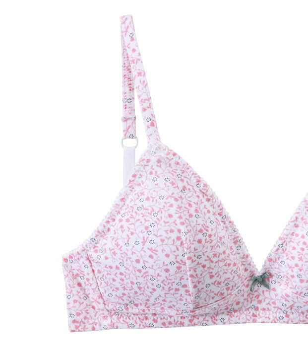 Soutien-gorge fille padd&eacute; blanc/multicouleur