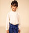Blouse en gaze de coton enfant fille écru AVALANCHE