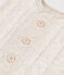 Veste bébé sans manche en tubique matelassé beige MONTELIMAR CHINE