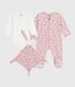 Lot cadeau bébé en velours imprimé fleuri