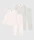Lot de 2 pyjamas fleur petite fille en coton