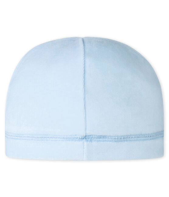 Bonnet de naissance bébé mixte en velours bleu FRAICHEUR