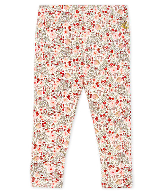 Legging imprimé à volants bébé fille blanc MARSHMALLOW/blanc MULTICO
