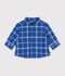 Chemise b&eacute;b&eacute; en flanelle &agrave; carreaux bleu/&eacute;cru