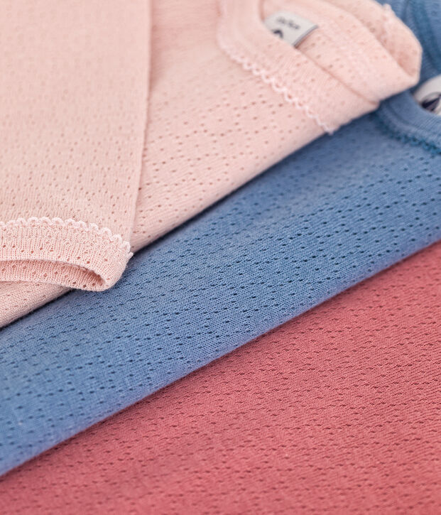Lot de 3 bodies manches longues en coton b&eacute;b&eacute; multicouleur