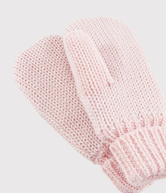 Moufles enfant fille rose MINOIS/ ARGENT