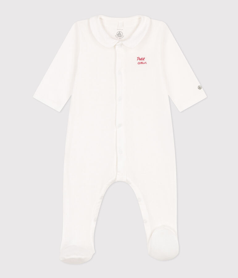 Pyjama Petit Coeur en coton blanc MARSHMALLOW