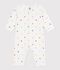 Pyjama b&eacute;b&eacute; en coton sans pieds imprim&eacute; c&oelig;urs blanc/multicouleur