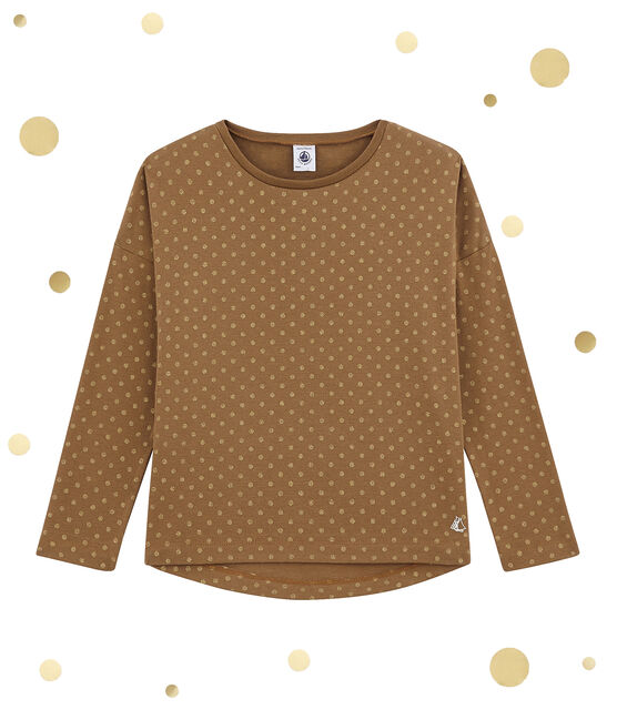 tee-shirtmanches longues marron BRINDILLE/jaune DORE