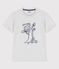 Tee-shirt manches courtes en coton enfant garçon gris POUSSIERE CHINE