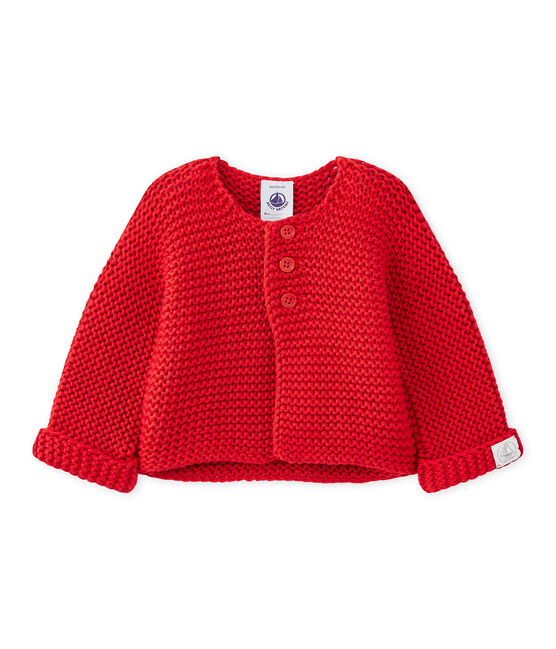 Cardigan bébé mixte rouge TERKUIT