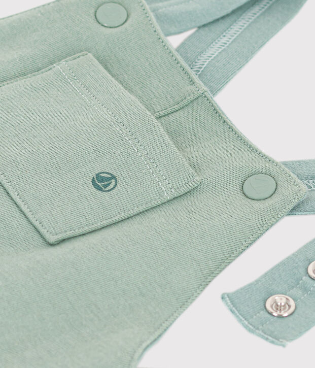 Salopette longue en jersey &eacute;pais b&eacute;b&eacute; vert