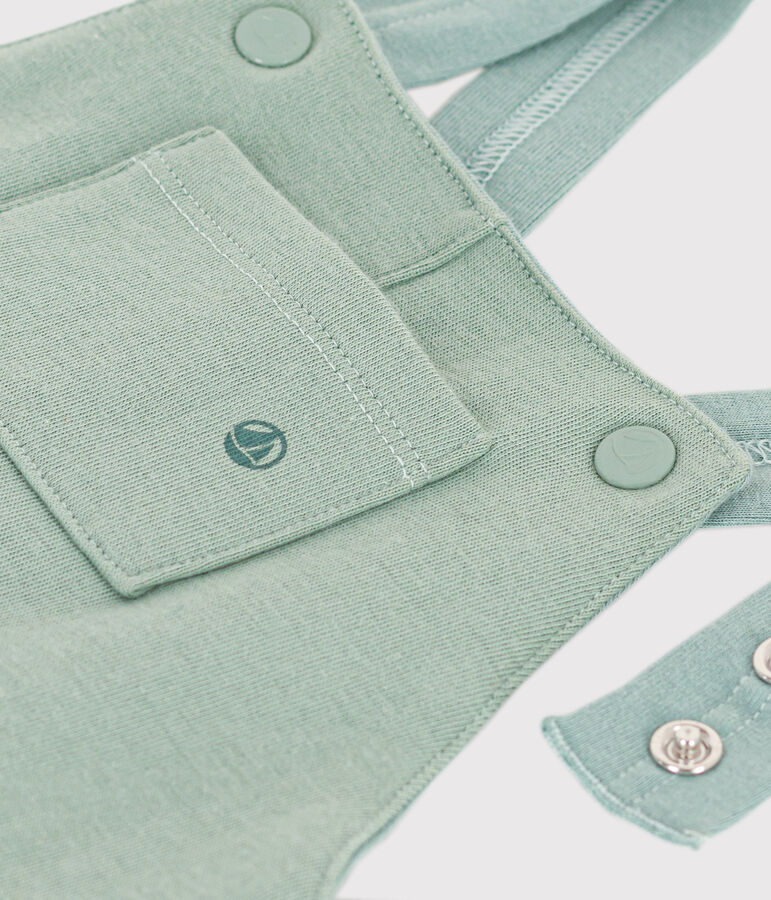 Salopette longue en jersey &eacute;pais b&eacute;b&eacute; vert PAUL