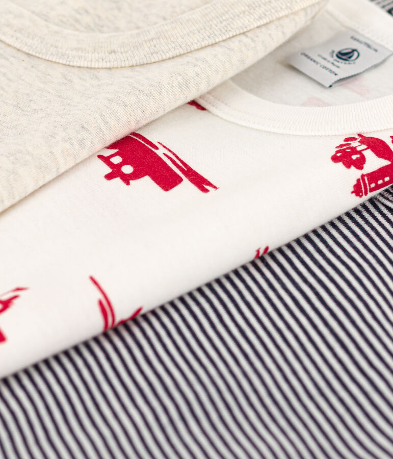 Lot de 3 d&eacute;bardeurs Le Havre en coton petit gar&ccedil;on variante 1