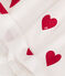 Robe body imprimée coeur en coton bio bébé blanc MARSHMALLOW/rouge TERKUIT