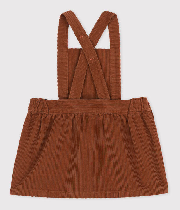 Robe sans manche b&eacute;b&eacute; en velours grosses c&ocirc;tes marron