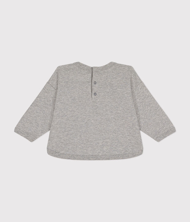 Sweatshirt Monsieur Madame en molleton b&eacute;b&eacute; gris