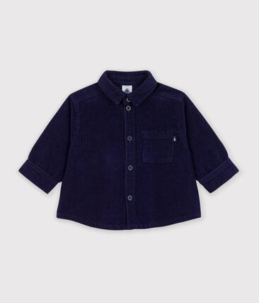 Chemise bébé en velours uni