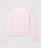 Cardigan en coton/lin rayé Femme blanc MARSHMALLOW/rose BOHEME