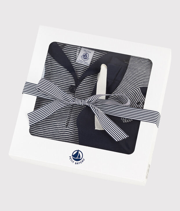 Lot cadeau 3 pi&egrave;ces style marin b&eacute;b&eacute; multicouleur