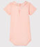 Body bébé fille à collerette rose MINOIS
