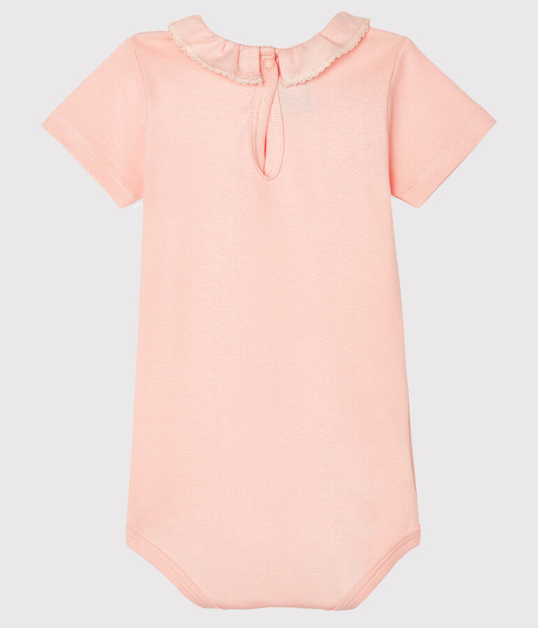 Body b&eacute;b&eacute; fille &agrave; collerette rose MINOIS