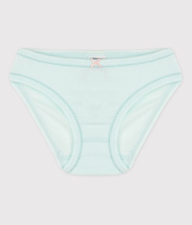 Culotte petite fille en coton bleu