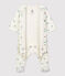 Bodyjama bébé en coton biologique blanc MARSHMALLOW/ HERBIER