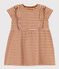 Robe manches courtes bébé en jersey flammé rayé TOAST/ DOLL