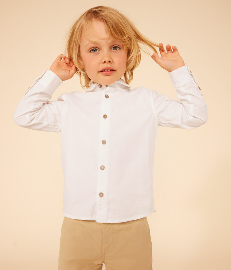 Chemise enfant gar&ccedil;on blanc ECUME
