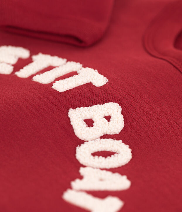 Sweatshirt b&eacute;b&eacute; en coton rouge