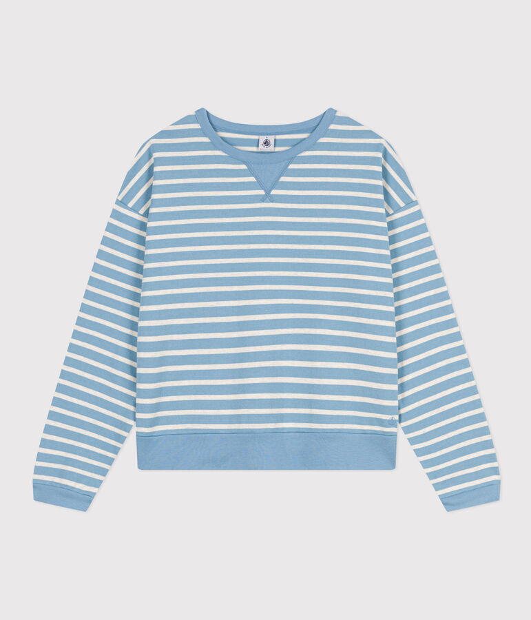 Marini&egrave;re sweatshirt en coton Femme AZUL/ MONTELIMAR