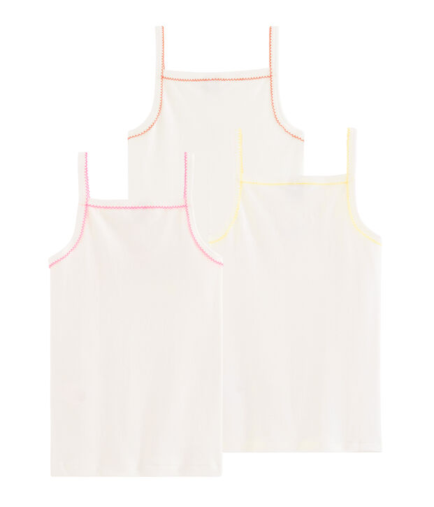 Trio de chemises &agrave; bretelles petite fille multicouleur