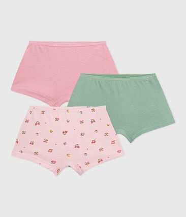 Lot de shorties enfant en coton imprimé fleurs