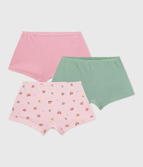 Lot de shorties enfant en coton imprimé fleurs variante 1