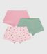 Lot de shorties enfant en coton imprimé fleurs